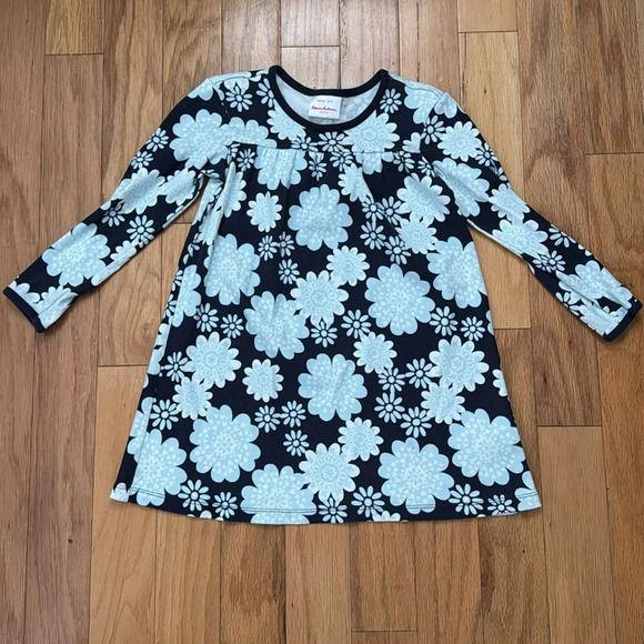 Hanna Andersson | floral navy blue cotton dress | size US 5 - Picture 1 of 5